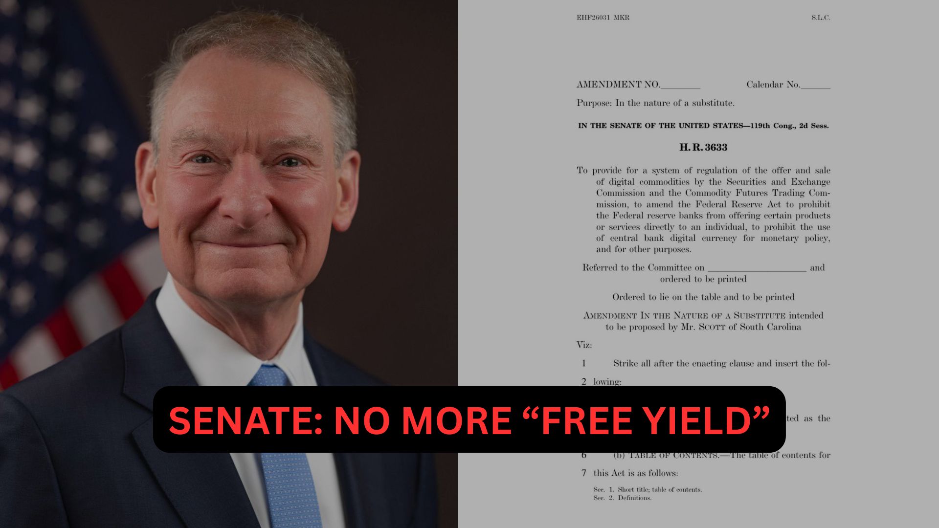 🚫 Senate: “Lazy” Yield is Illegal